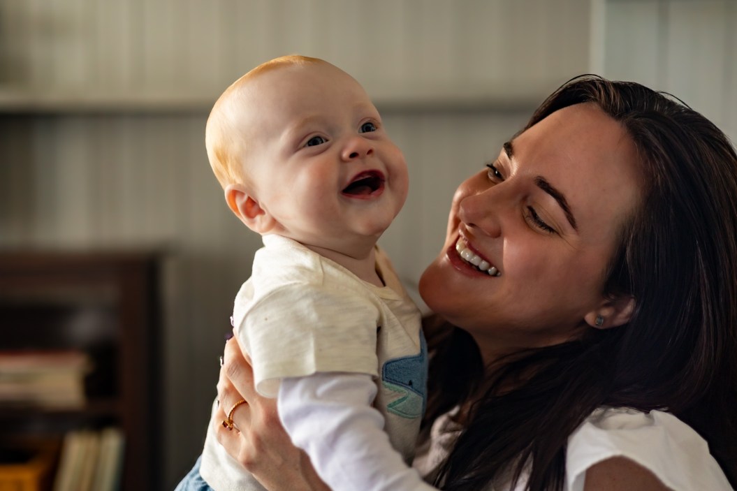 mother and daughhter laugh